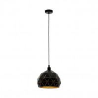 Eglo-ROCCAFORTE Large ( 400mm ) Pendant Light - Steel